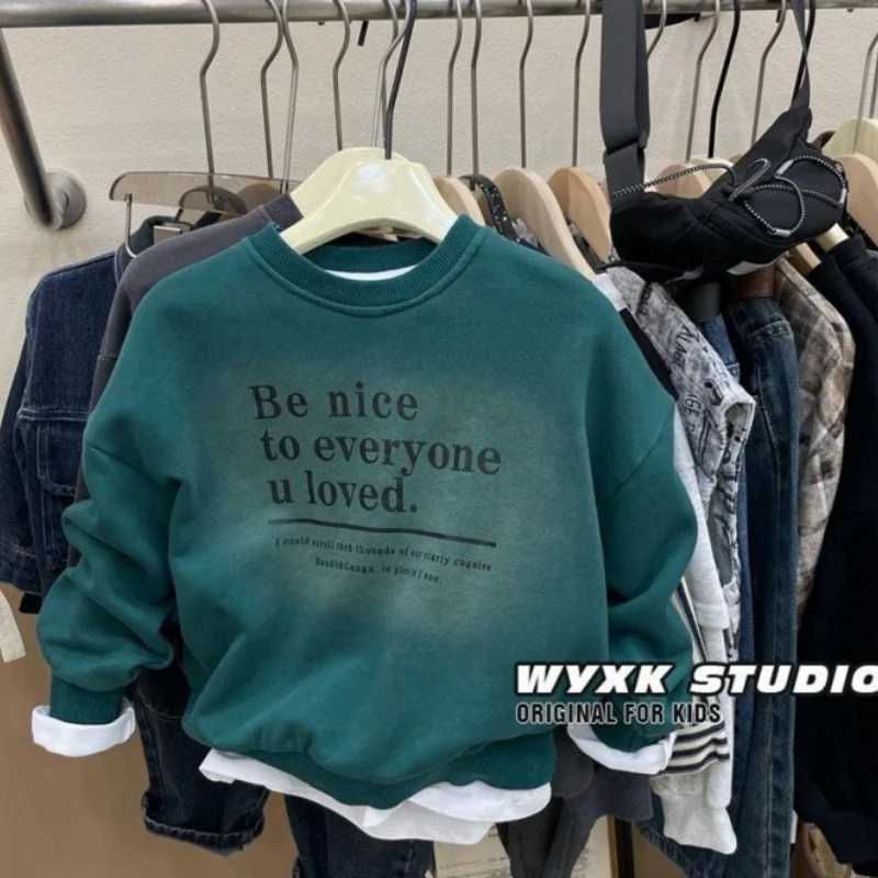 Boys Hoodies Sweatshirts CottonTops Outwear 2024 Simple Spring Autumn Kids Sport Uniforms Childrens ClothingT251030