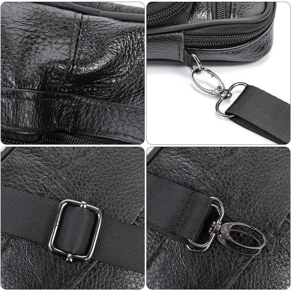 WAL New Mens Single Shoder Leather BowTop Layer Cowhide Crossbody Bag Casual Small Body Bag Belt Fanny Pack Men Y251011