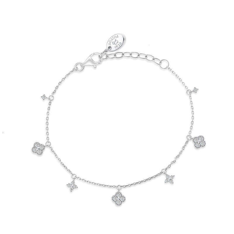 Sun Li French Elegant Lucky Four-Leaf Clover Bracelet Light High-End Exquisite Jewelry High-Precision Electroplating