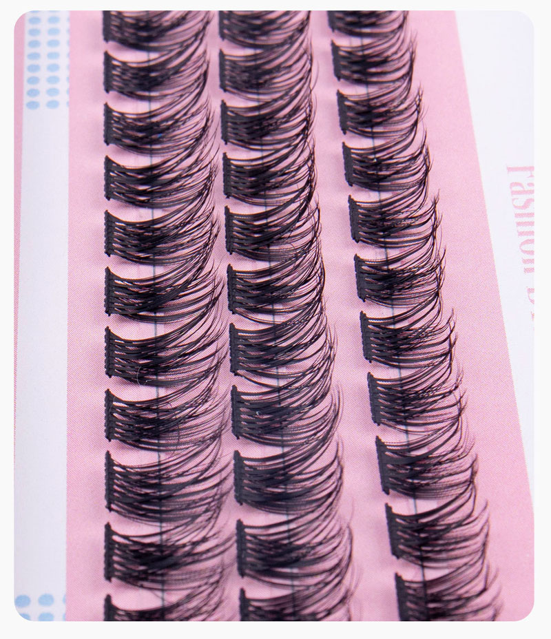 DIY Individual Eyelashes Fluffy Natural Look 36Pcs DIY Cluster Lashes Kit with Lash Bond & Seal Handmade Reusable D Curled Cluster Segmented Eyelashes