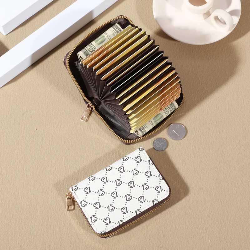 Zipper Around Holder Mini Printed Cluh Coin Purse Portable Card Wallet With Mti Card Slots D251030