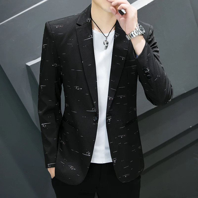 Mens Slimfit Trendy Blazer Casual Fashion Handsome Youth Korean Version Hombre Veste Costume Homme Luxe 251028