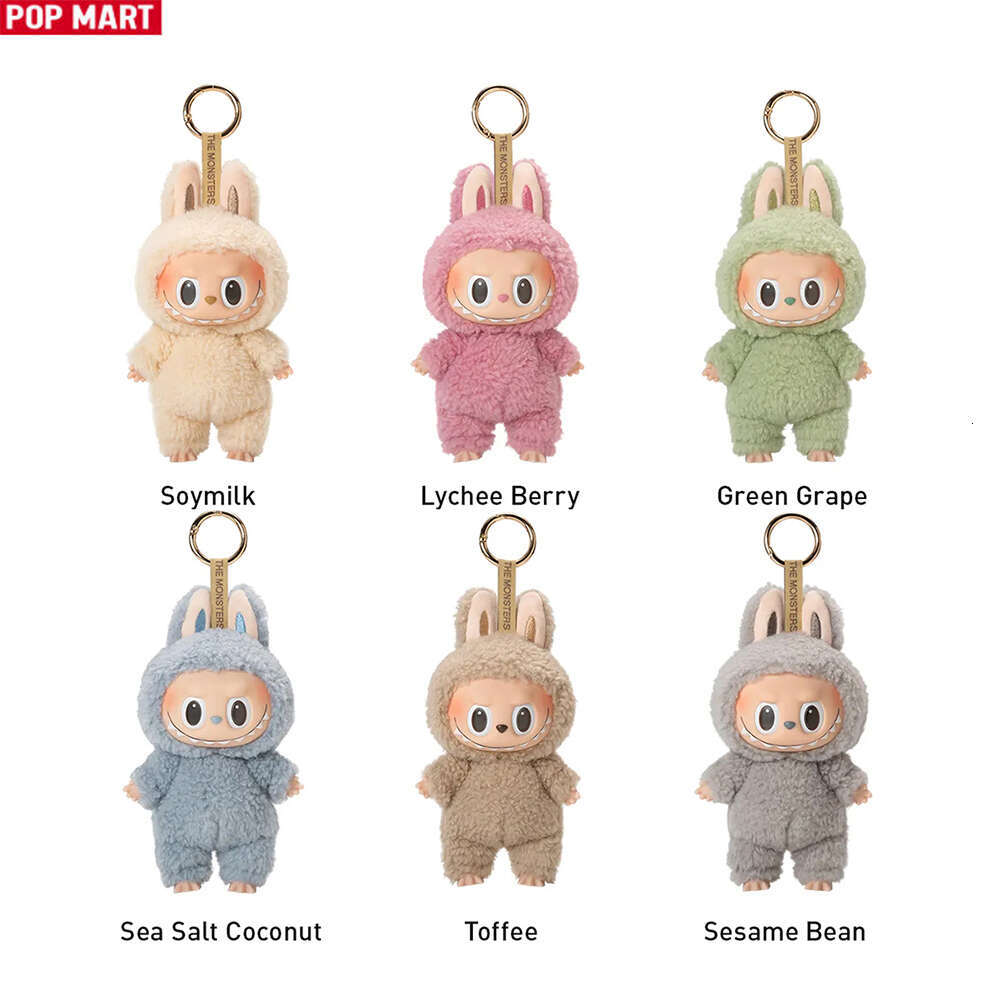 Hot Genuine Labubu soymilk THE MONSTERS pop mart Exciting Macaron Vinyl FaceBlind Box V1.0 Vinyl Figure with Unique Face Design Limited Edition Themed