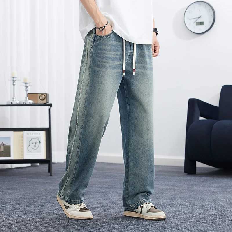 Pattern Punk Street Style Ripped Skinny Jeans Men Vintage Wash Solid Denim Trouser Mens Casual Slim Fit Pencil Denim Holes Pants J251030