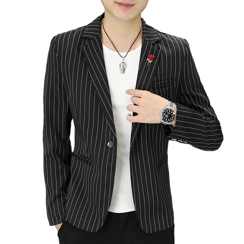 Blazer Mens Fashion Business Gentleman Stripe Outdoor British Style Trend Wedding Banquet Luxe Casual 251028