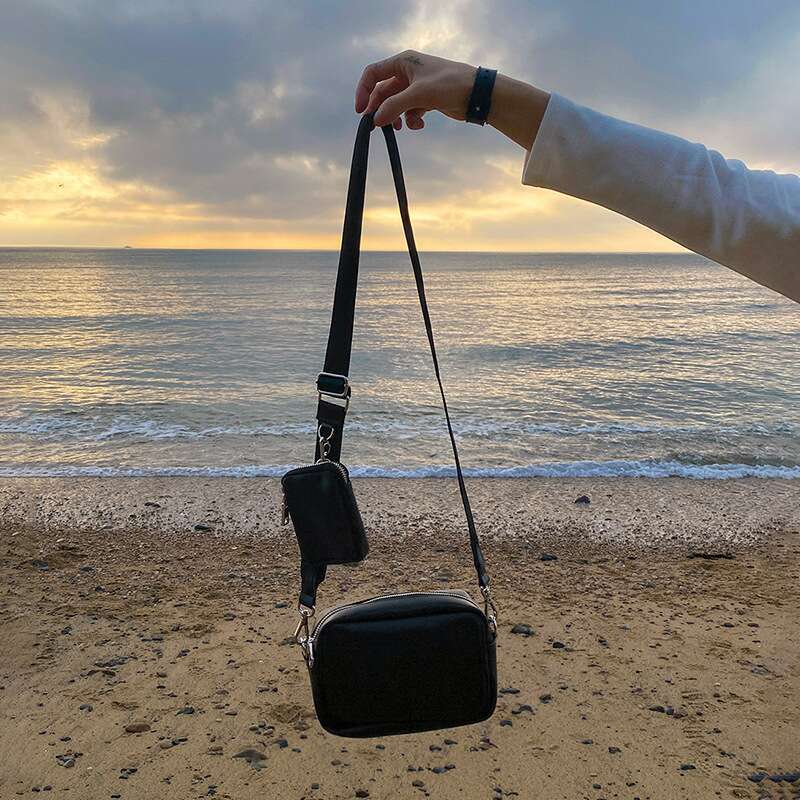 Super Hot Three In One Daily Wear Shoulder Crossbody Small Square Bag Sub Mother Wide Belt Coin