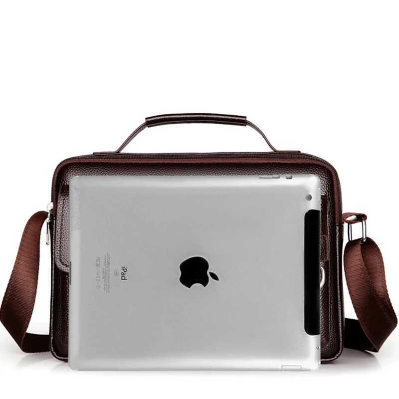 WEIXIER Brand Mens Shoder Bag Portable PU Leather Handbag Men Business Shoder Messenger Bag Briefcase crossbody bags purse Y251011