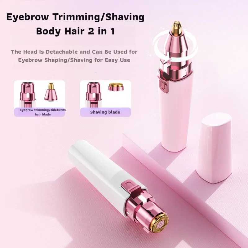 2 in 1 Electric Eyebrow Trimmer Painless Eye Brow Epilator For Women Makeup Mini Razors Portable Facial Hair Removal Shaver M251030