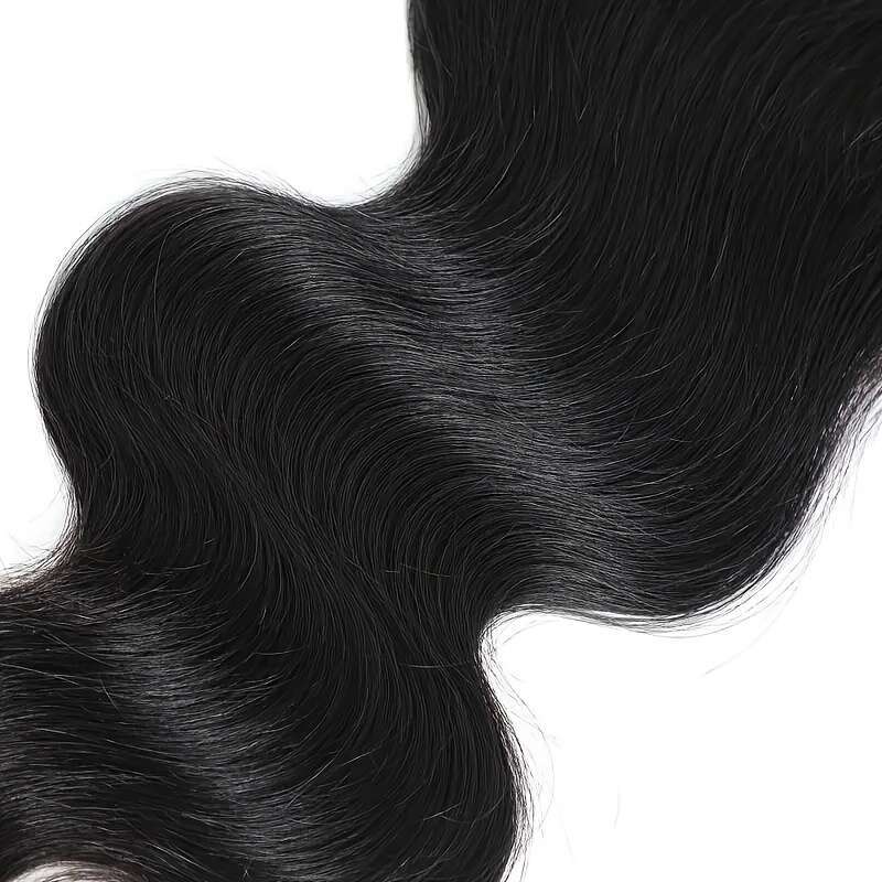 4 Body Wave Bundles 4X4 Free Part Brazilian Extension With Closure Virgin Human Hair