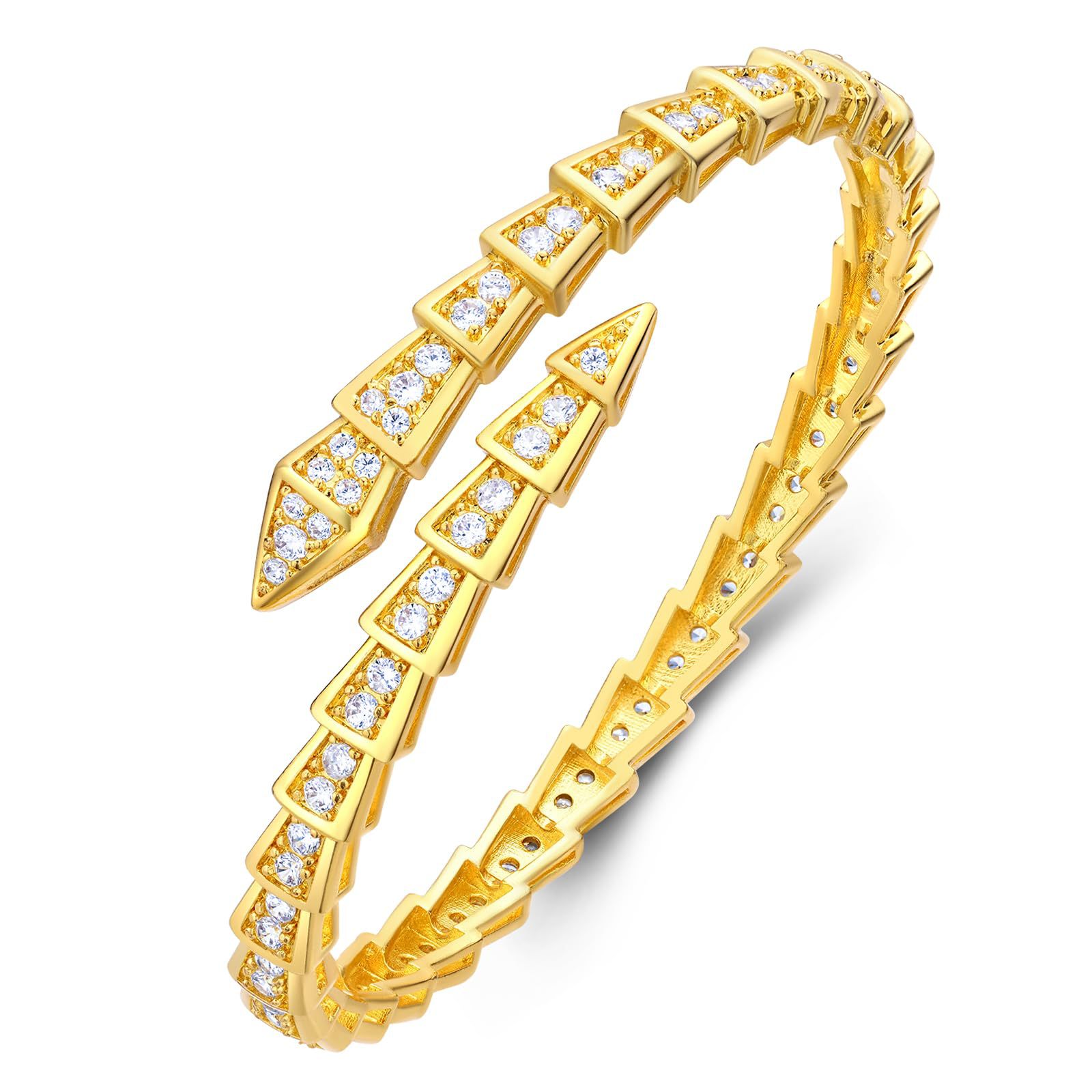 Designer bracelet niche luxury diamond inlaid snake shaped bracelet and snake bone bracelet free shipping gift for women tennis bracelet charm bracele