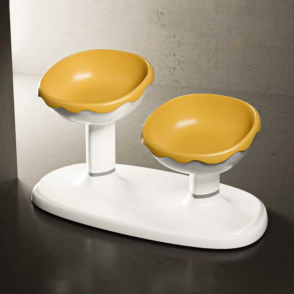 Adjustable Height Pet Bowl Set New Double Bowl for Food Water Detachable Raised Pet Feeder Bowl Suitable for Cats Dogs J251113