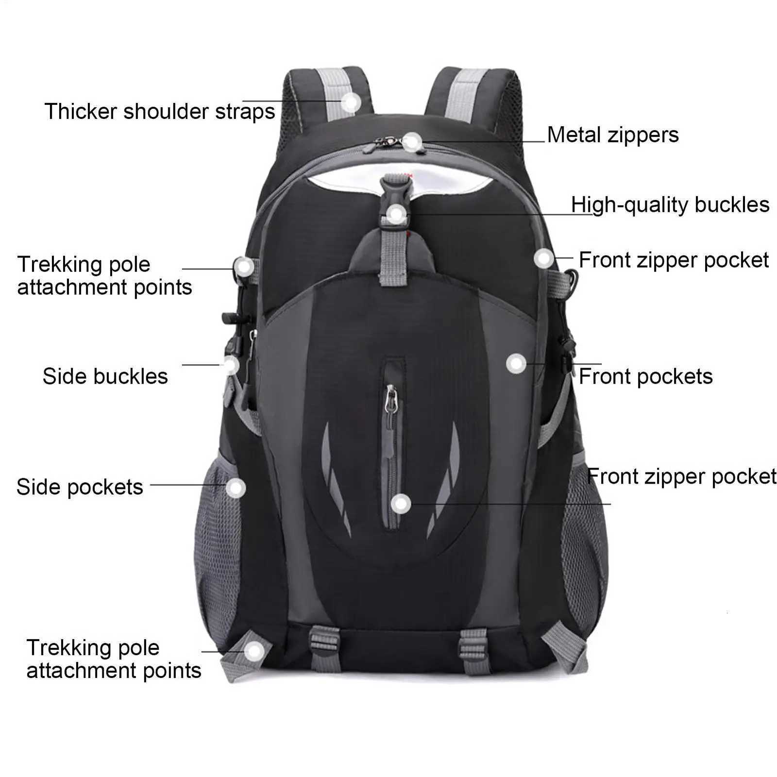 Hiking Hydration Backpack Hiking Backpacking Packs 40L Lightweight Backpack Camping Bag Storage Organizer Climbing Back Bags H251029