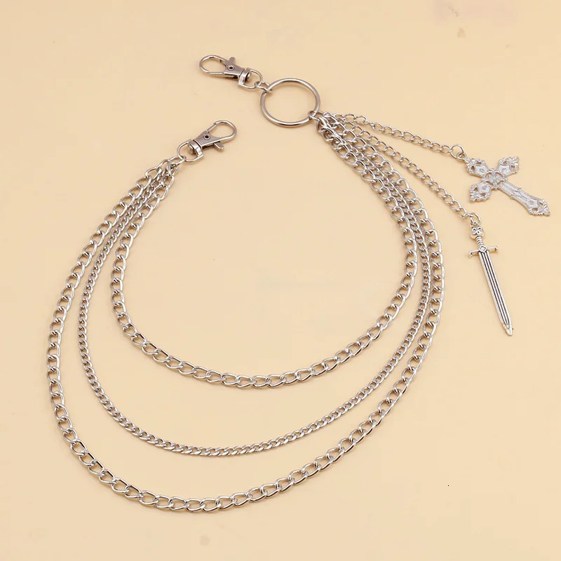 Moon Pendant Chain On The Jeans Pant Punk Keychains for Men Egirl eBoy Harajuku Grunge Accessories 251021
