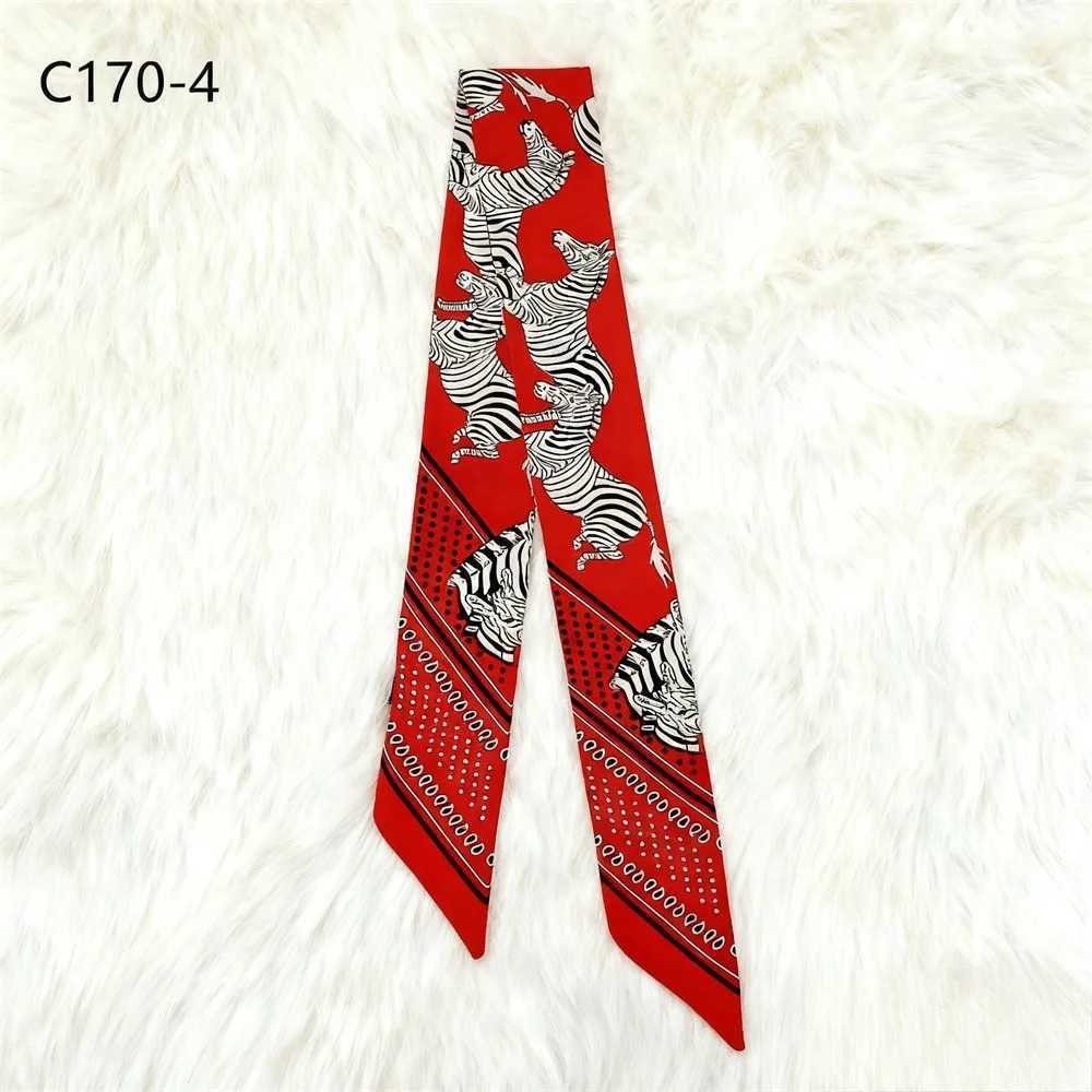 90x5cmKorean Style Four Seasons Scarf Women Jungle Horse Pattern Long Ribbon Hair Bandana Neck Tie Travel Accessory Gift PresentW251029