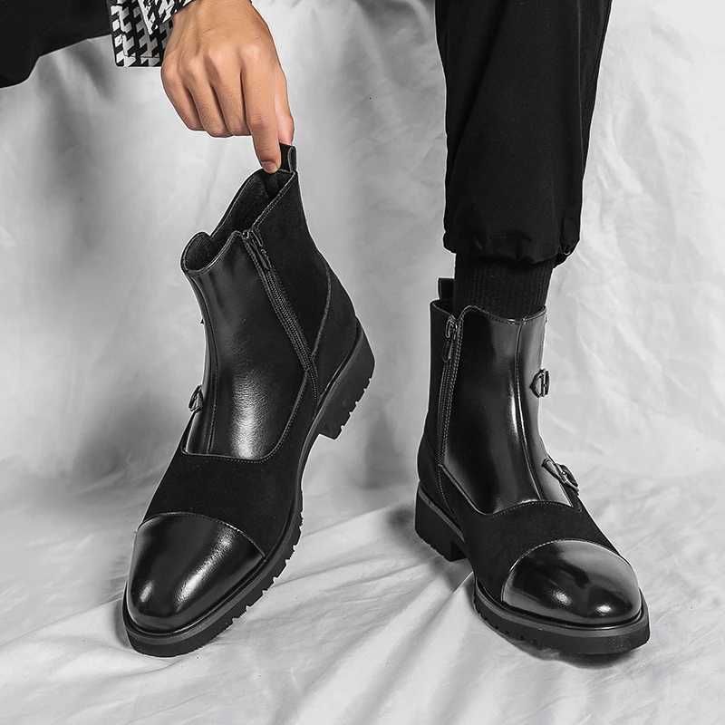 British Style Design Mens Chelsea Boots Fashionable and Versatile Trendy Mens Business Casual Shoes Z251029
