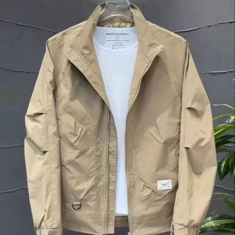 Designer Coat Men's Workwear Jacket Spring Summer Casual Sports Fashion Trend Versatile Breathable Stand Collar Regular Jacket Coat Top