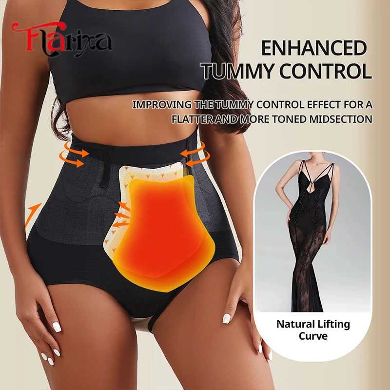 Flarixa Seamless Tummy Control Panties Women High Waist Briefs Thermal Fat Burning Underwear Slimming Belly Shaper Hip Lift Pant L251030