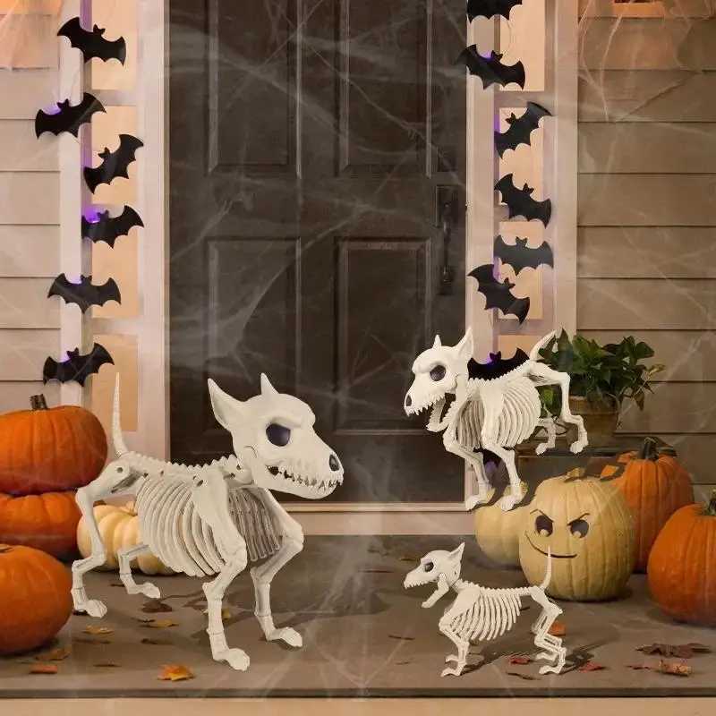 Halloween Creative Home Ornament Animal Skeleton Decoration Little Wolf Skeleton Indoor Outdoor Garden Halloween Decoration C251030