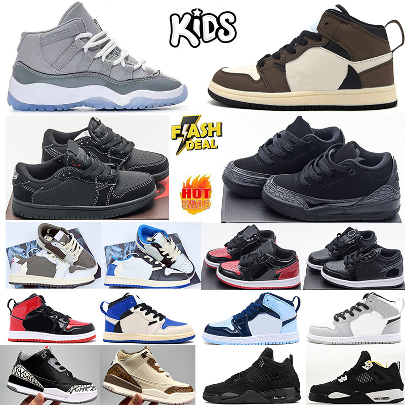 Kids shoes 4 11 Basketball Shoes For Men Women 4s Sneaker Military Black Cat Pine Green Seafoam WhiteOreo Red Thunder Unc Bred Cacao Medium Olive Sail Trainers