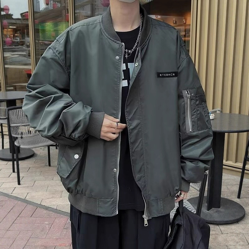 Trendy Brand Pilot Jacket For Men Spring And Autumn New Loose Casual Versatile Baseball Stand Designer Coat Collar Workwear Jacket