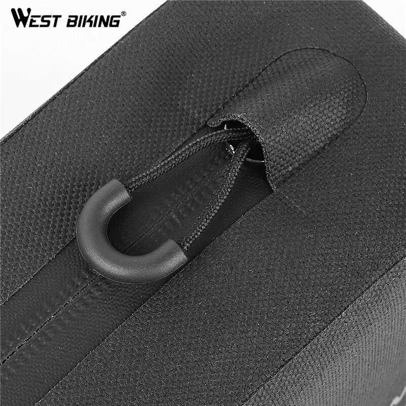 WEST BIKING Bicycle Top Tube Bag Portable Bike Handlebar Bag Nylon TPU Full Waterproof Triangle Bag MTB Road Cycling Accessories H251029