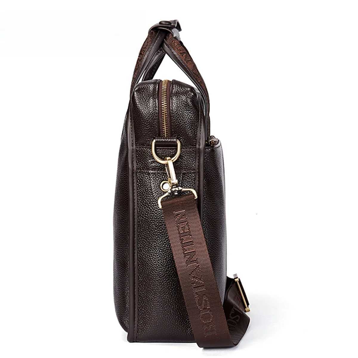 Faiable Casual Leather Handbag for Men Busin Document Bag Single oder Crossbody Bag Vintage Handheld Briease Y251011