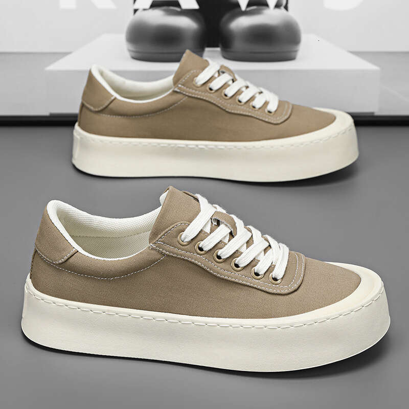 2025 Men's Sneakers New Breathable Canvas Casual Trendy Sports White Shoes for Men