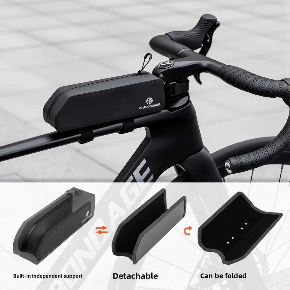 OFFBONDAGE Bicycle Bag MTB Road Bike Top Tube Bag Hard Shell Front Handlebar Bag Large Capacity Cycling Outdoor Bag H251029