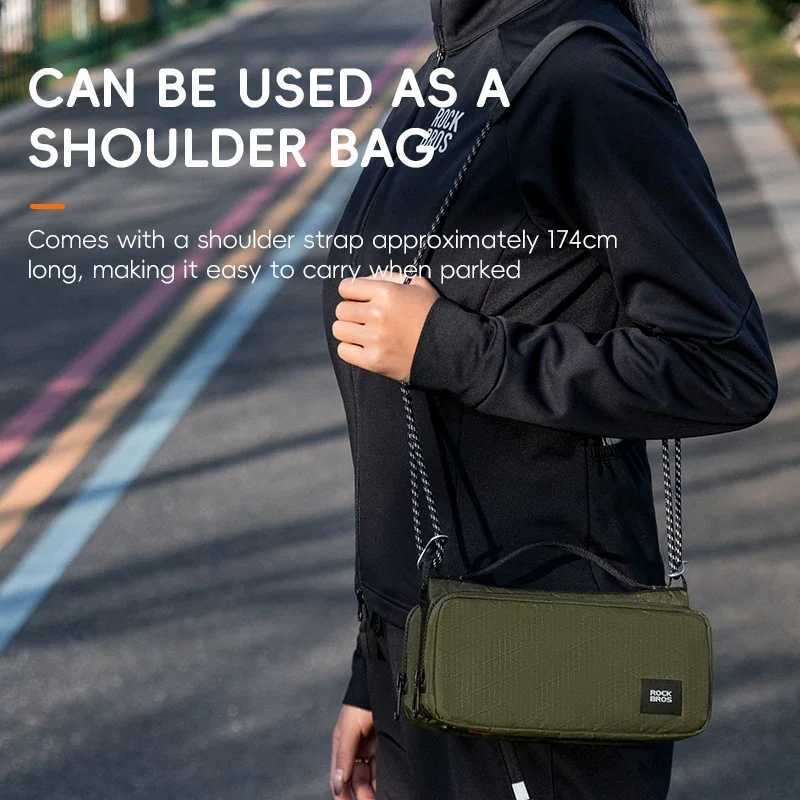 ROCKBROS Bike Top Tube Bag 2L Capacity ScratchResistant Road Mountain Bike Frame Bag Cycling Tools Bag Stable Elastic Band H251029