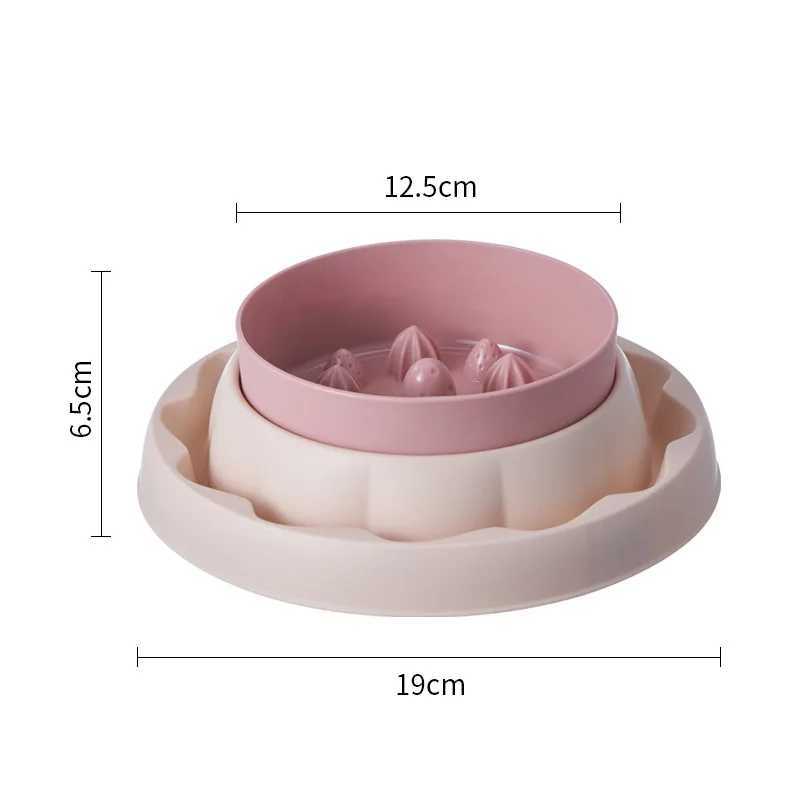 NoChoke Pet Food Bowl Stainless Steel Slow Eating Dish SpillProof AntResistant for Messy Eaters Cats Small Dogs J251113
