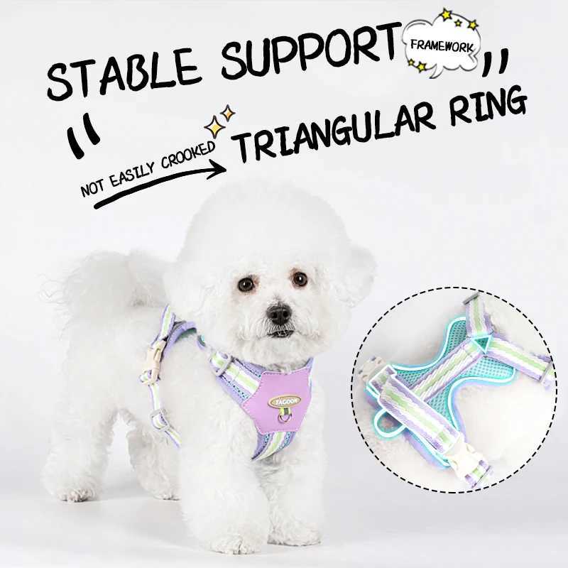 Small Dog Harness NoPull Adjustable Vest Reflective Breathable Lightweight Pet Chest Harness Comfort for PuppiesDaily Walks T J251129