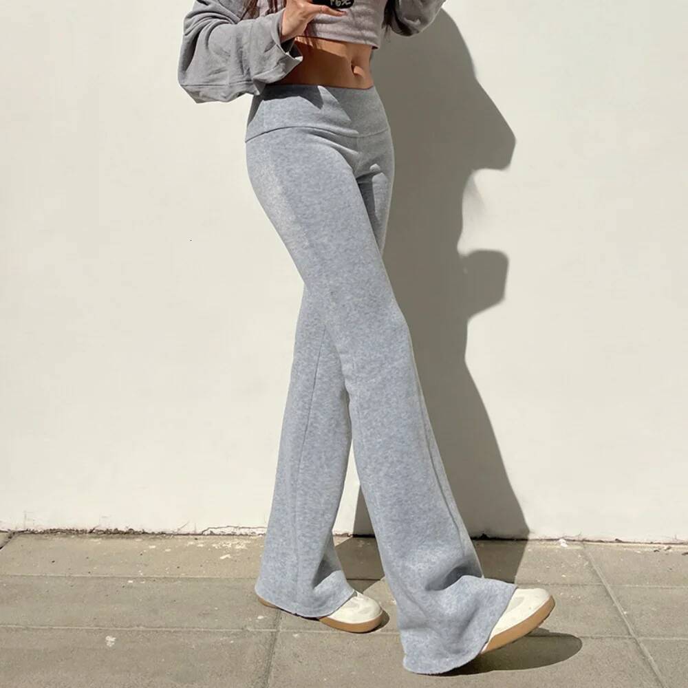 winter jacket women Elegant Solid Basic Flare Pants Fashion Women Low Waist Elastic Y2K Hot Girl Autumn 2025 New SweatPant Chic Streetwear Trousers53