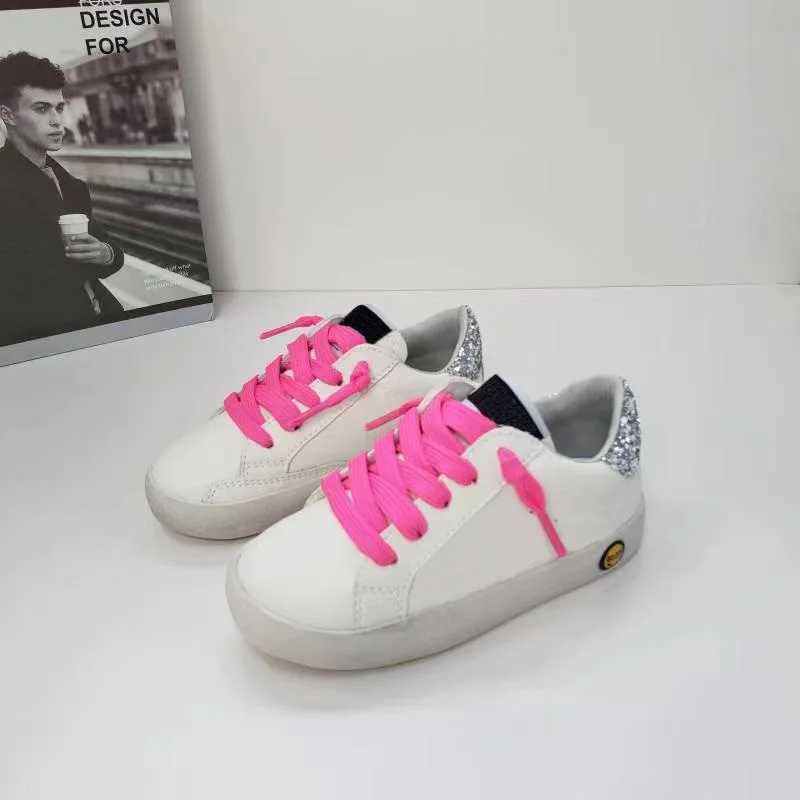 Little Girl Sneakers Baby Kids Party Running Shoes Toddler Super Star Glitter Sequin Lowtop Designer Leather SneakersW251030