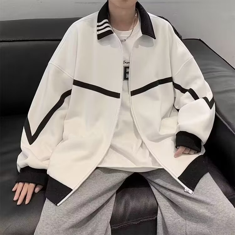 Korean Style Men's Jacket High-end Ins Trend Spring Autumn Top Casual Loose Jacket Designer Coat Trendy Brand American Baseball Jacket