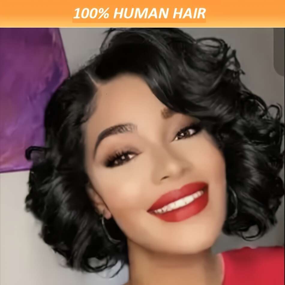 Elegant Bob Wig For Women - 4X4 Glueless Lace Front, Pre-Plucked Brazilian Virgin Remy Human Hair, Body Wave Closure Wig, 150% Density, 10 Inch