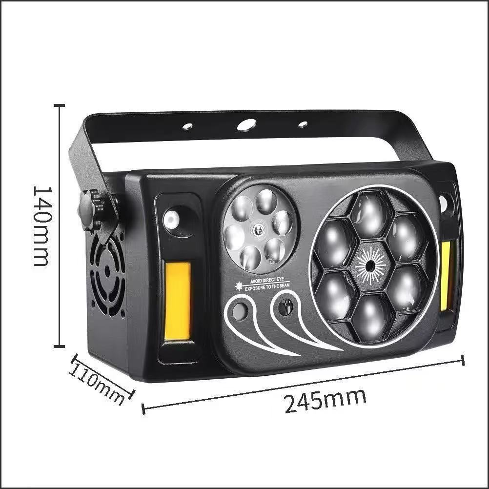 High-Power Audio Reactive Laserscape: Multi-Faceted Dance Floor Illumination Kit by Iron + ABS Material Compatible With House Parties---Six-eyed honey
