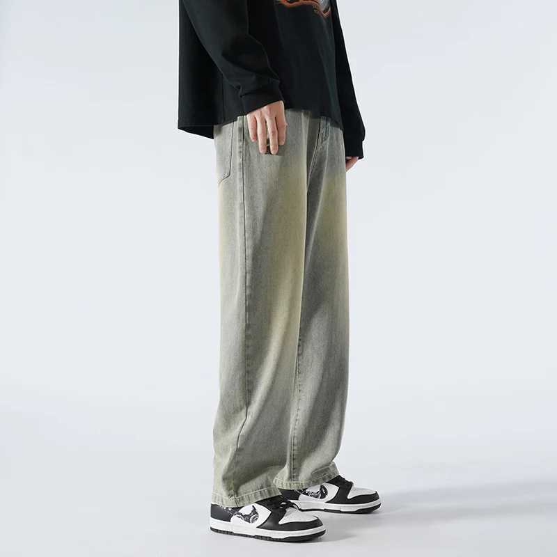 Summer Plussize Jeans Mens Extended Version 190 Tall And Thickened 115110cm Casual Super Long Straight Leg Mopping Pants J251030