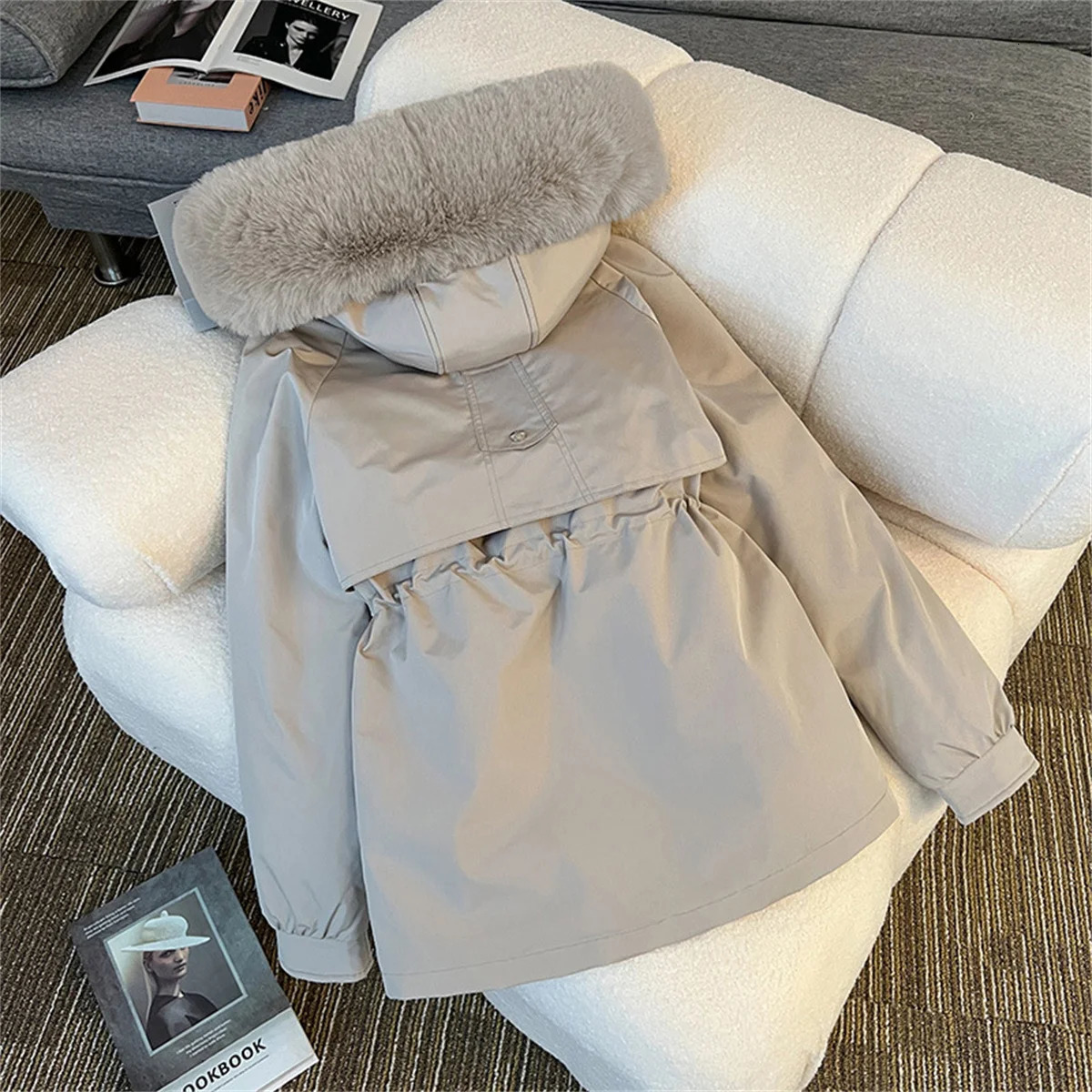 Winter Warm Parkas Jacket Women Fashion Korean Loose Hooded Thick Casual Cotton Padded Coat Female Overcoat Casual Lady Tops 251030