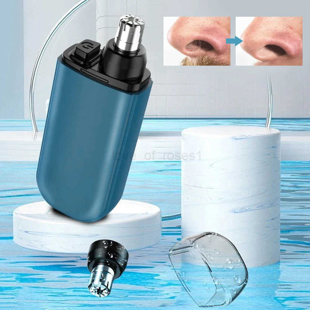 15PCS Electric Painless Nose Hair Clipper 7000 RPM Professional Nose Trimmer DualEdge Blades USB Charging for Face Care Z251030