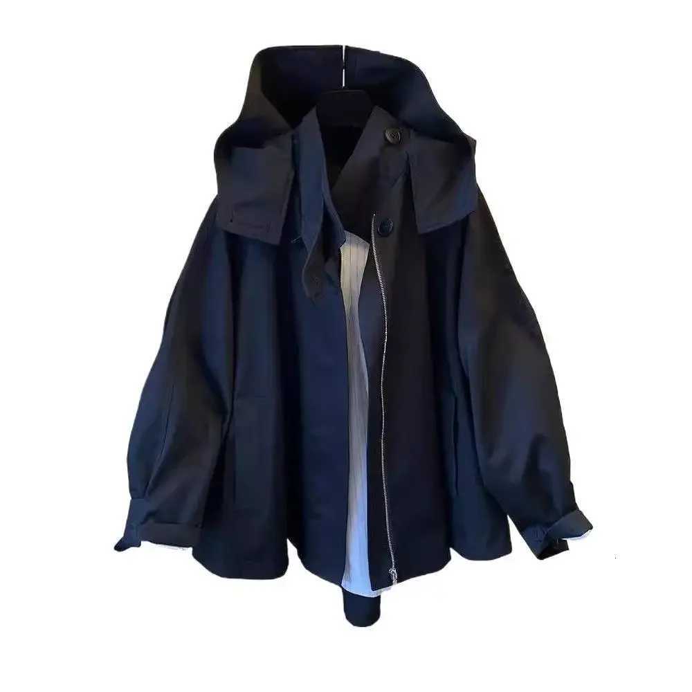 Loose Womens Workwear Jacket New Arrival Casual Long Coat Spring Autumn Small Size Trendy Windbreaker High Waist AE Origin H25103016