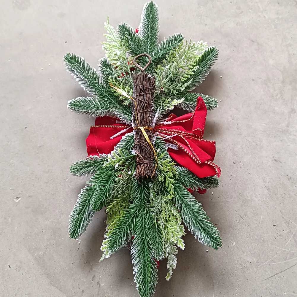 45CM Christmas Wreath Pendant withoutwith Light Atmosphere Decorative Garland Home Door Window Stairs Decoration Party Supplies C251030