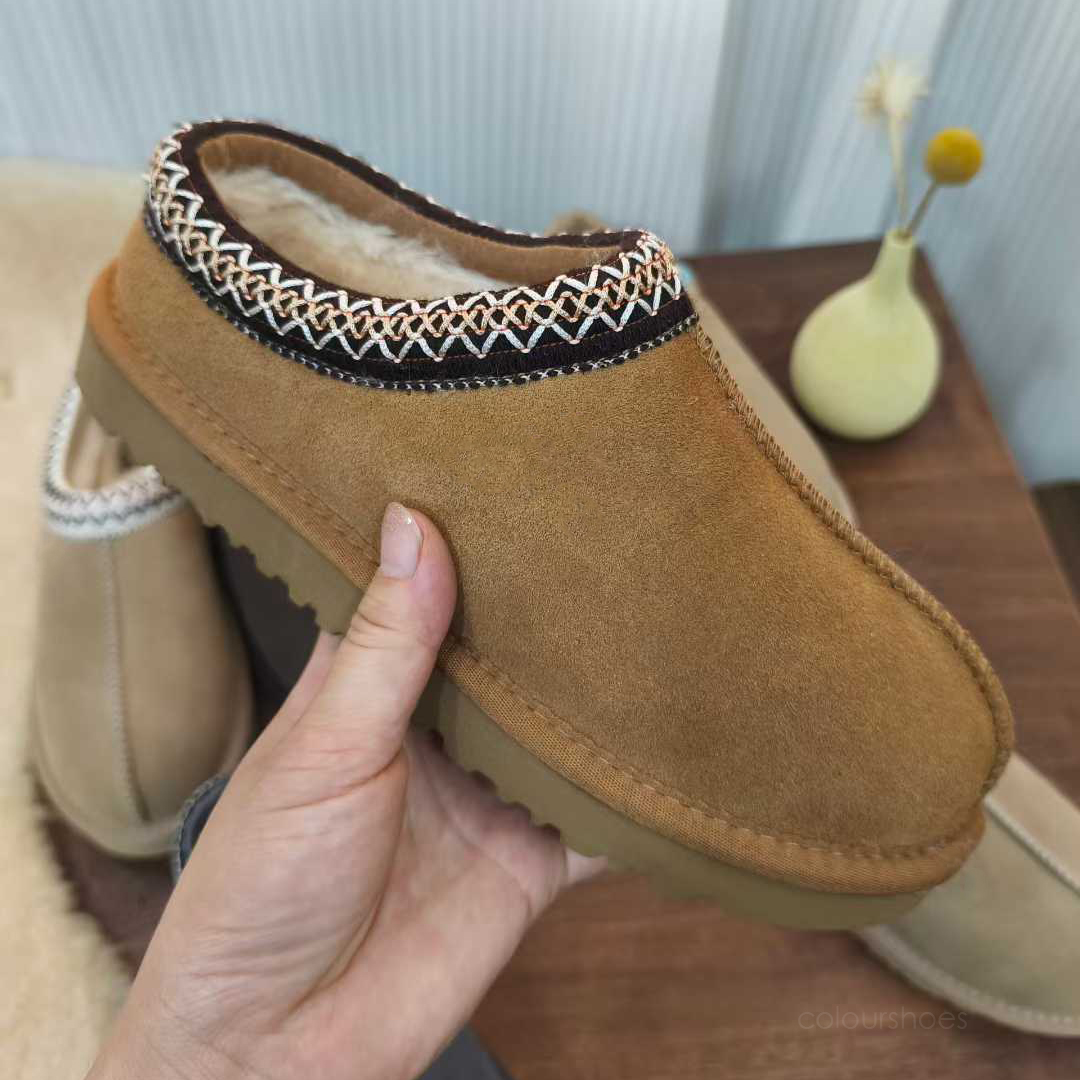 Tazz Slippers for Women boots Designer Tasman Snow Winter Sheepskin Boots Platform Fur Slipper Mens Womens Slides Classic Ultra Suede Wool Ankle Booties Top quality