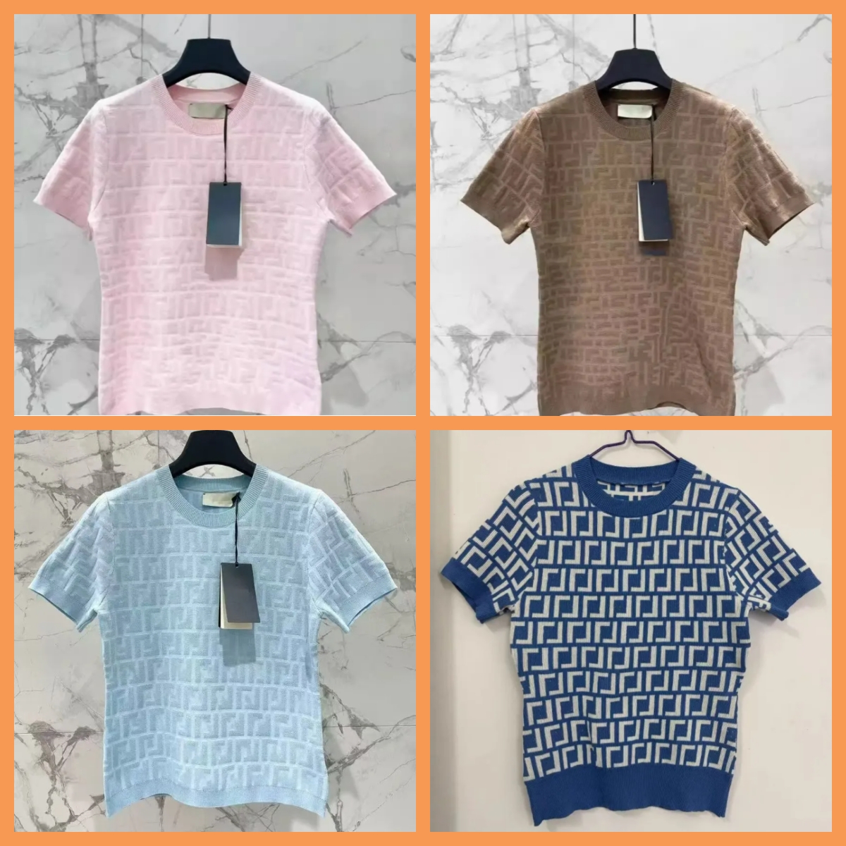 2025 designer New Style Women's Tees Knitting Shirts Summer Slim Top Tees Womens Luxury Round Neck Solid T Shirt Stretch Pullover Tshirts