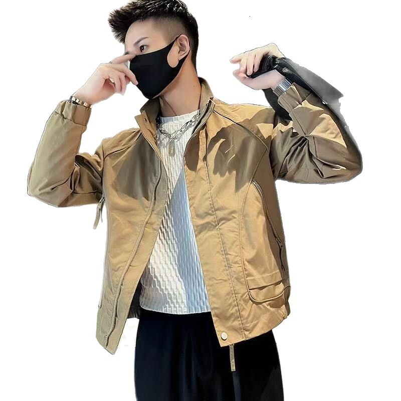 Spring And Autumn Workwear Jacket For Men High-end Trendy Brand Stylish Stand Designer Coat Collar Jacket Men's Casual Versatile Windbreaker