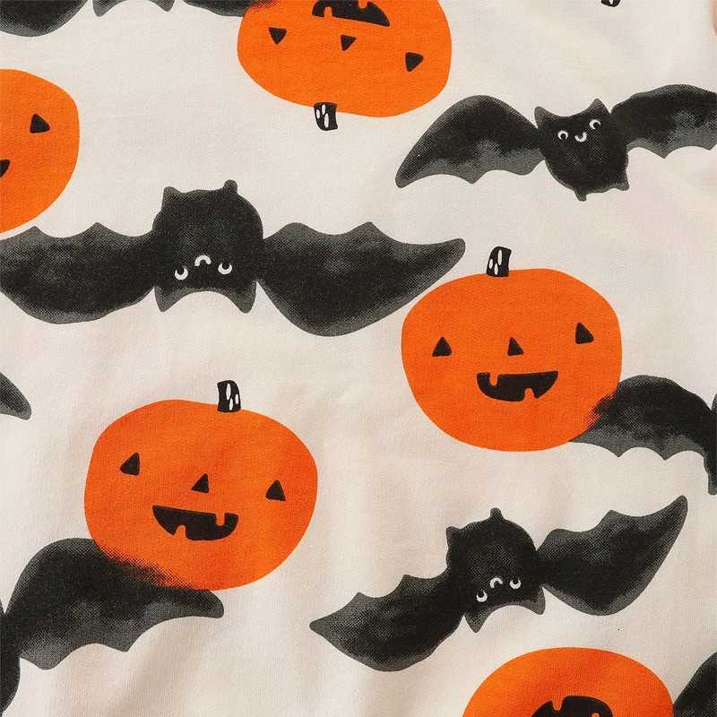 Little maven 2025 Boys Top Clothes for Children Halloween Pumpkin Bats Sweatshirt Clothes Hoodies for Kids ClothingT251030