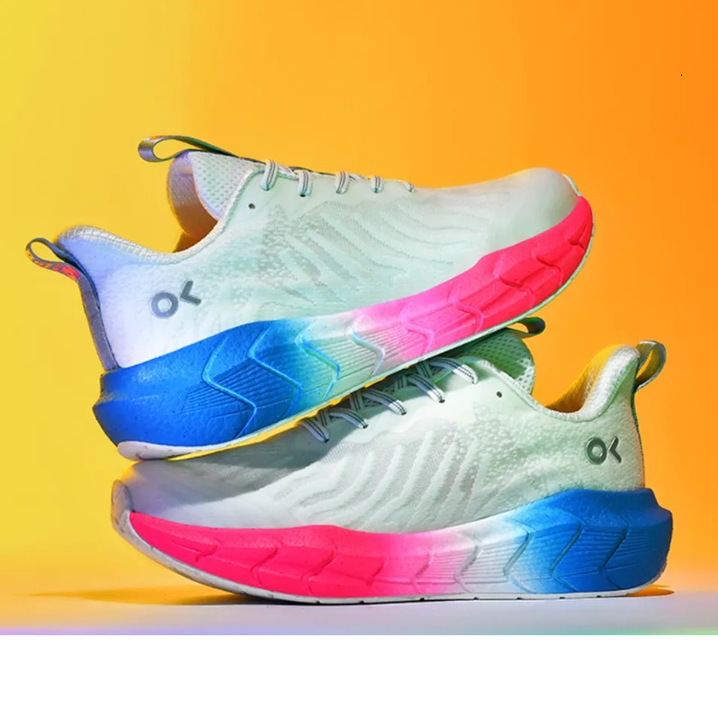 ONKE Men's Autumn Running Shoes - Breathable High Elastic Lightweight Non - Slip Wear - Resistant Mesh Cushioning Couple Carbon Plate Shoes Comfo