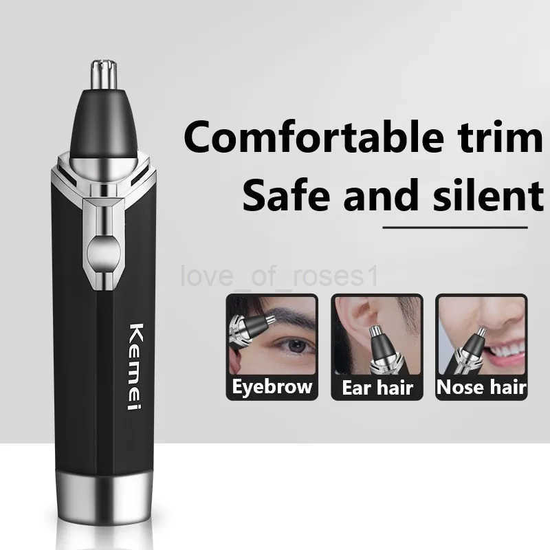 Kemei New Electric Nose Hair Trimmer Safe Face Care Razor For Men Washed Nose Ear Trimmer Hair Removal Machine Z251030