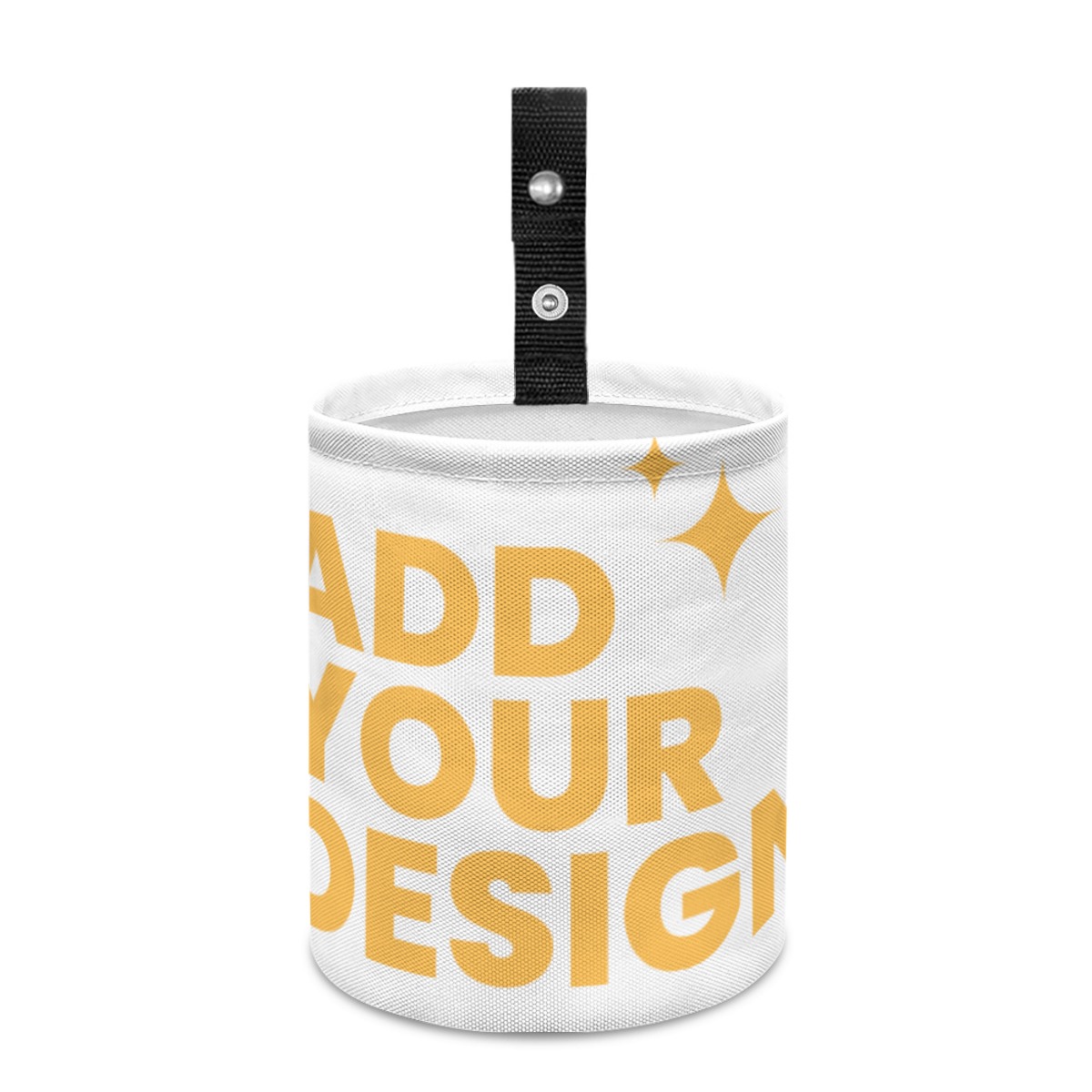 Simple Fabric Car Trash Can, Compact Auto Garbage Bin with Strap, 100% Polyester Vehicle Organizer for Sedan SUV MPV