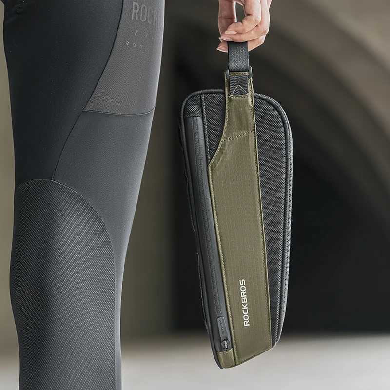 ROCKBROS Bike Bag Portable Bike Top Tube Frame Bag Nylon MTB Road Phone Tool Bag Reflective Ultralight Bicycle Pannier Accessory H251029