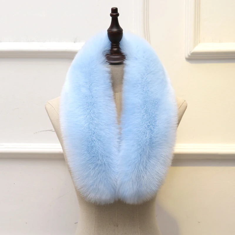 Women Faux Fox Fur Collar Multicolor Shawl Female Elegant Autumn And Winter Warm Scarve Solid 708090cm 251028